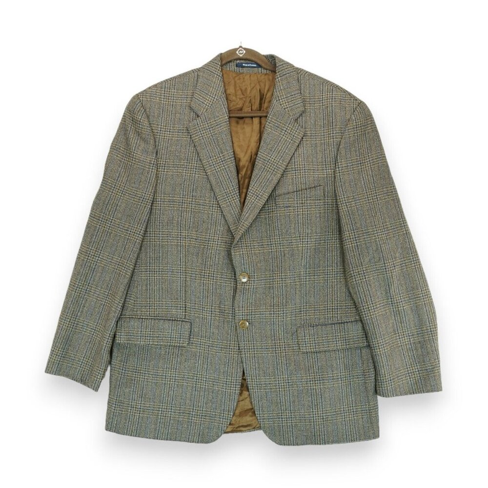 Vintage 1998 CHAPS By RALPH‎ LAUREN Jacket Blazer Brown Mens Sz 44 R 100% Wool